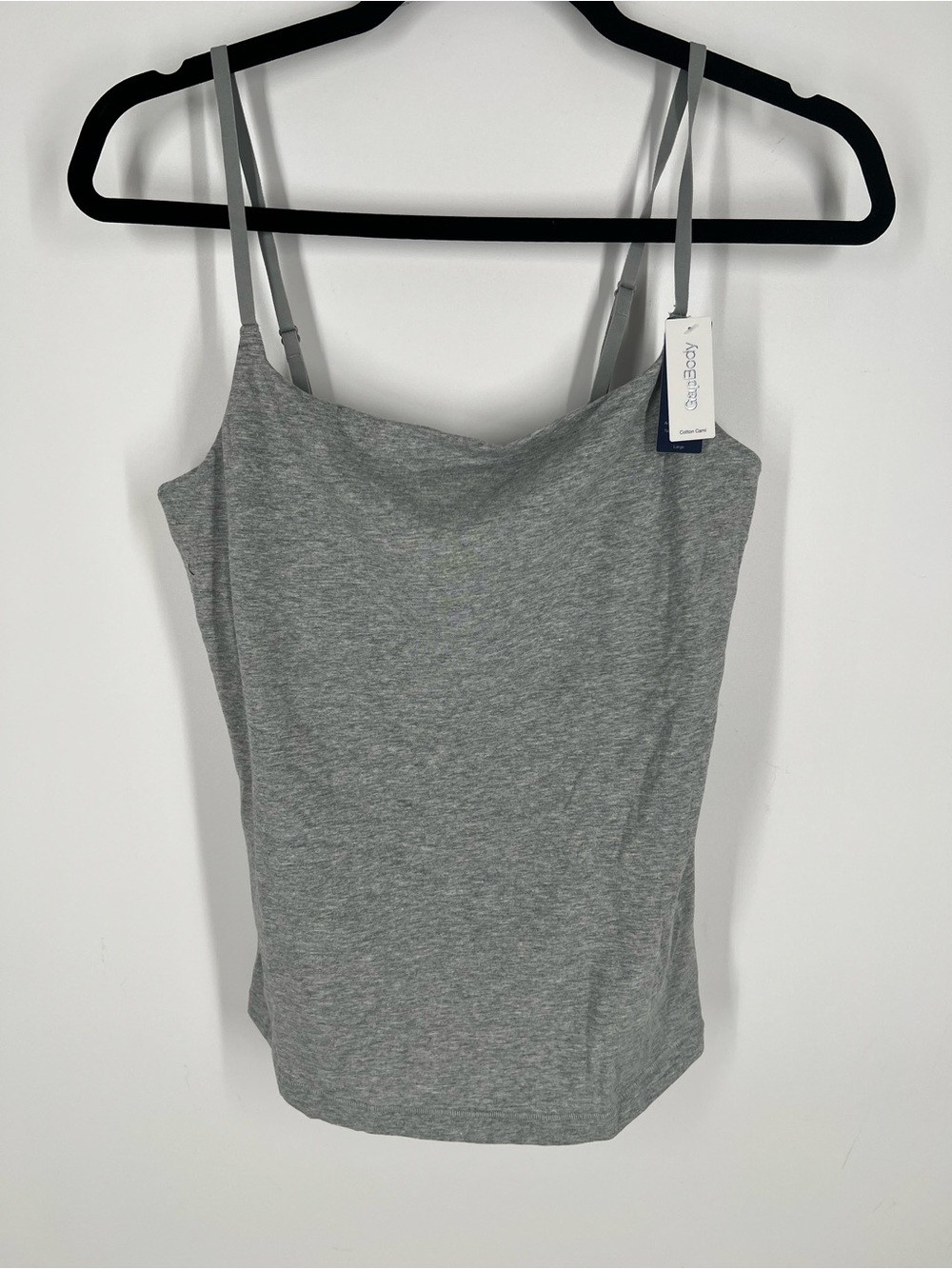 Gapbody Heather Gray Adjustable-Strap Shelf Bra Camisole Top Size Large NWT